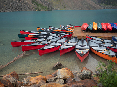 Boats docked at a pier